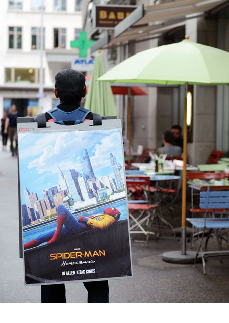 Sandwichman Filmpromotion Spider-Man
